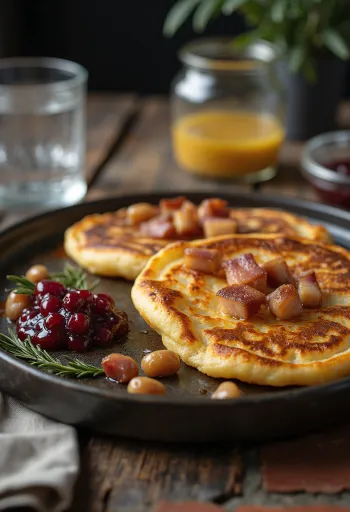 Servis edilmiş Fläskpannkaka