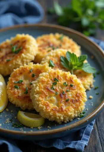 Çıtır kaplamalı, nar gibi kızarmış kabak pane