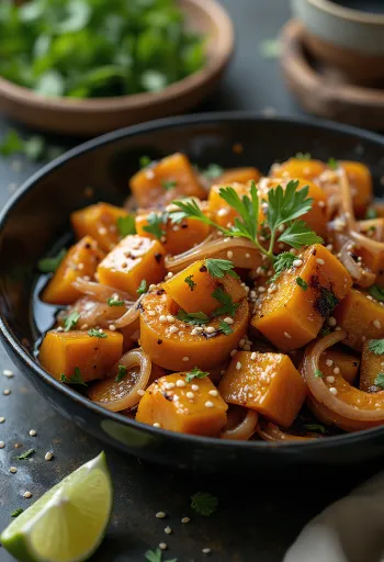 Misket limonlu ve balkabaklı wok tofu