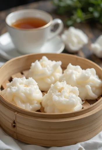 Hindistan cevizi rendesi ile servis edilen Geleneksel Puto