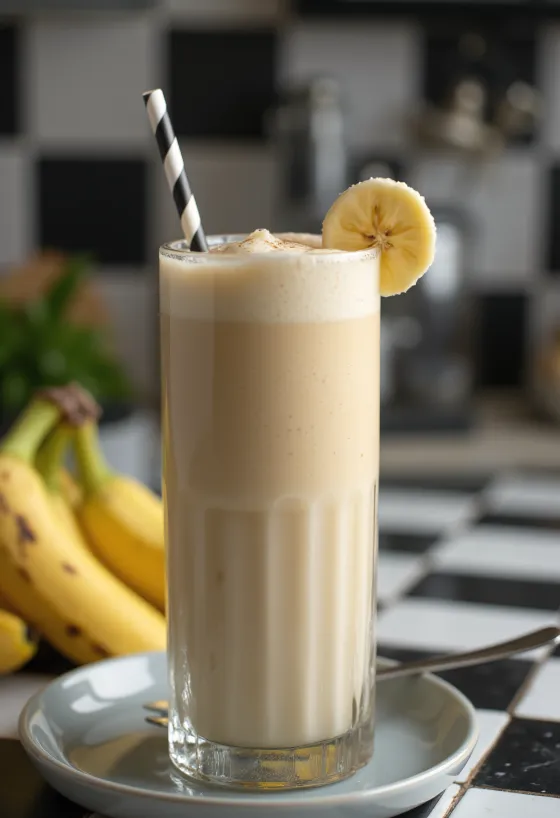 Bardakta sunulan muzlu milkshake