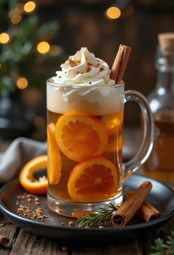 Bardakta servis edilen tatlı Noel ciderı