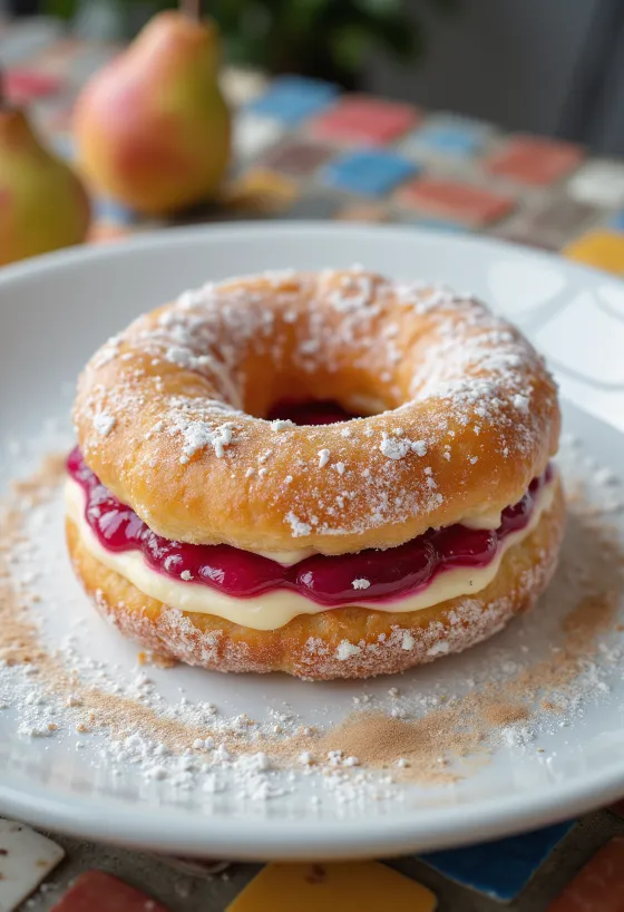 Taze servis edilmiş Dikenli İncir Donut