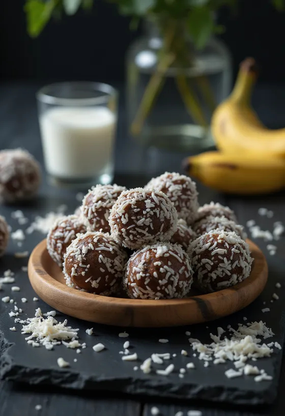 Bir kasede sunulan muzlu hindistan cevizi topları