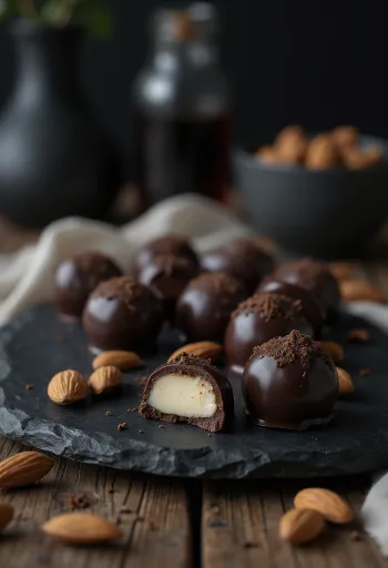 Marzipanlı bonbon sunumu