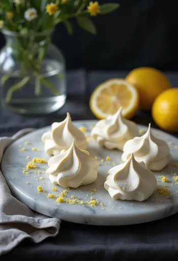Tabakta sunulan limonlu beze