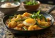 Taze servis edilmiş kare-kare vegan versiyonu