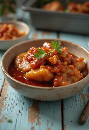 Servis edilmiş Ballı Barbekü Glaze