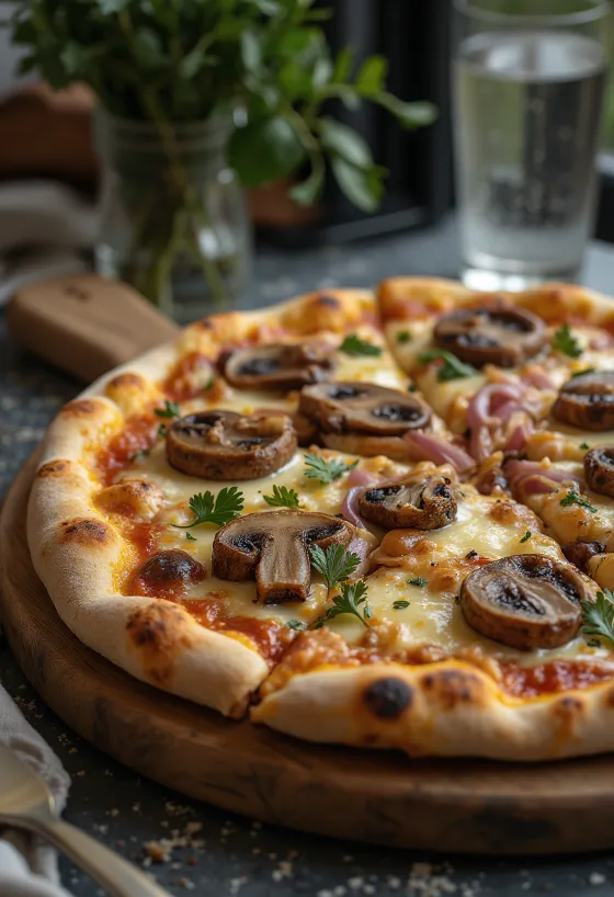 Sibirya usulü av etli pizza