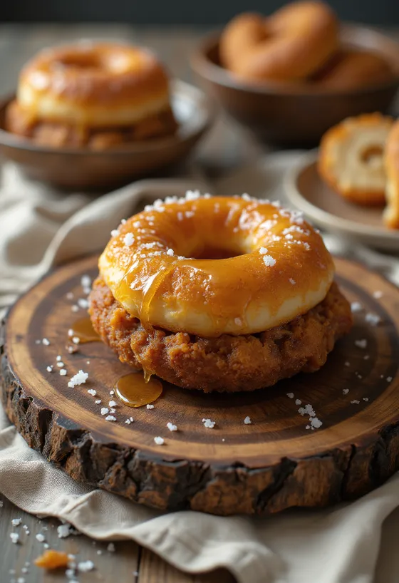 Taze servis edilmiş Scrapple Donut