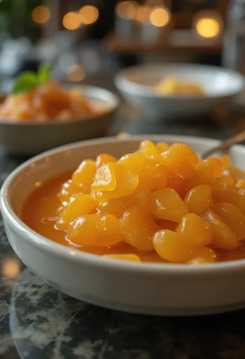 Servis edilmiş portakallı zencefil sosu