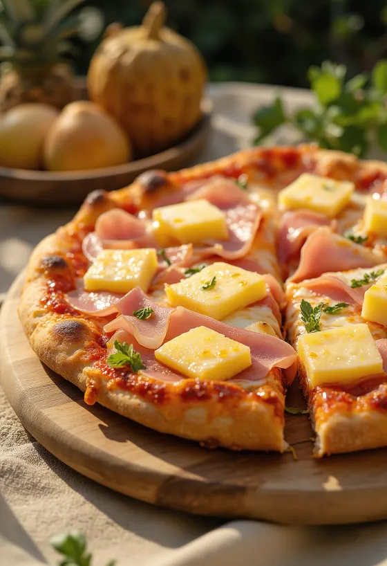 Jambon ve ananaslı Hawaii pizzası