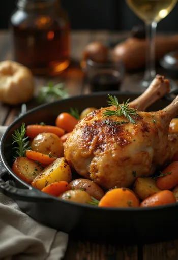 Çıtır derili ve fırın sebzeli ördek budu