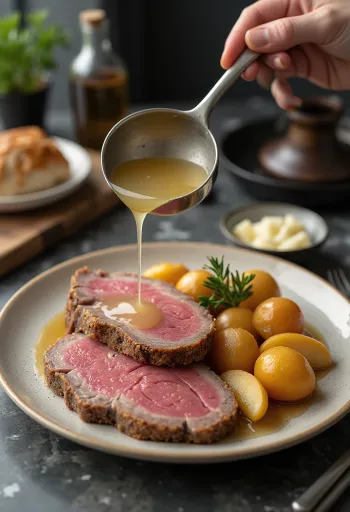 Patates ve elmalı yaban turpu ile servis edilen Tafelspitz