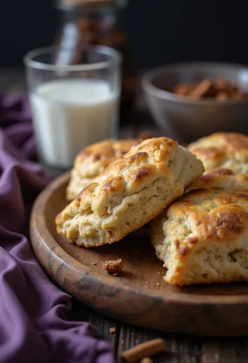 Servis edilmiş tarçınlı scone