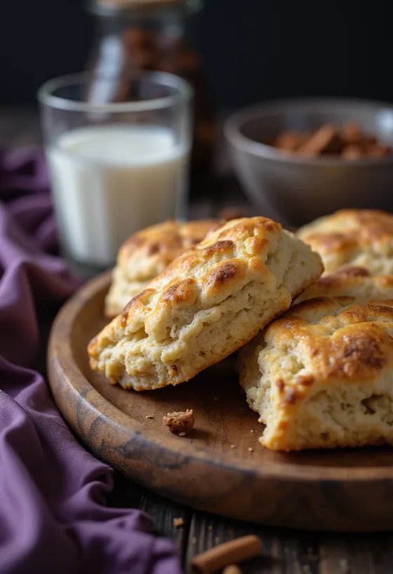 Servis edilmiş tarçınlı scone