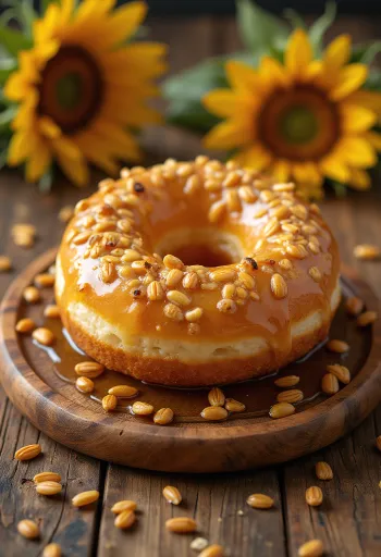 Taze servis edilmiş Ay Çekirdekli Donut