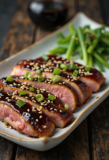 Sos ve susamla Japon usulü ördek göğsü, Teriyaki ördek