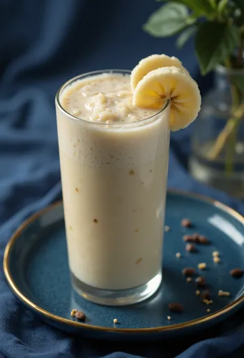 Uzun bardakta Muzlu Smoothie