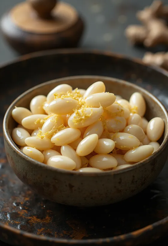 Parlak soslu lotus tohumları