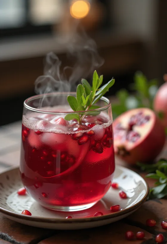 Bardakta servis edilen narlı cider