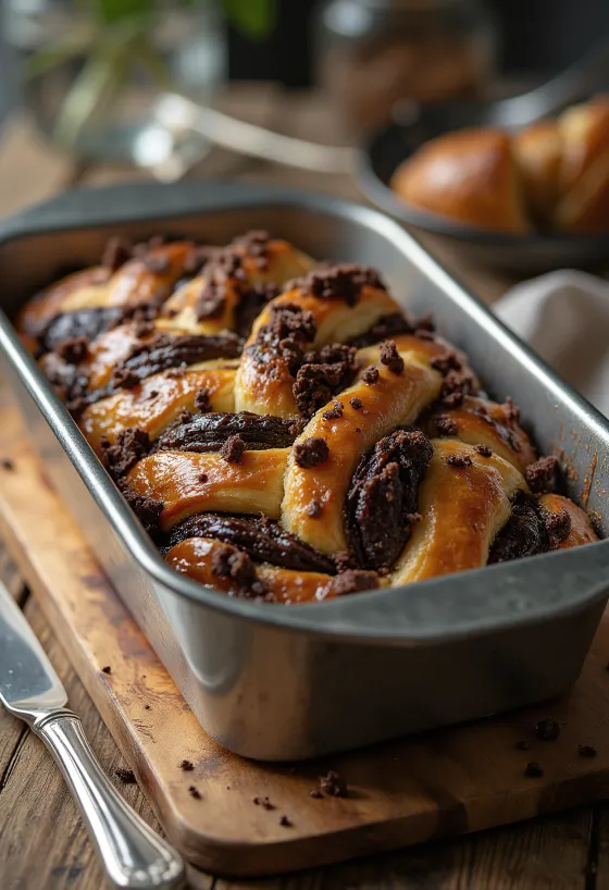 Taze pişmiş çikolatalı babka çöreği