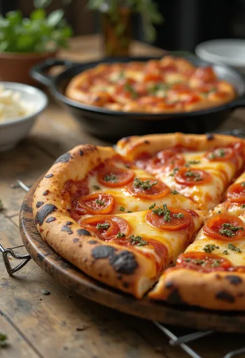 Kare şeklinde, kalın ve çıtır Detroit Usulü Pizza