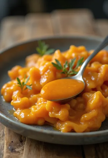 Izgara et yanında servis edilmiş biberli tereyağı sosu