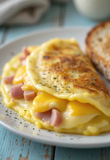 İçi taze sebzeler ve erimiş peynirle dolu dolgu omlet