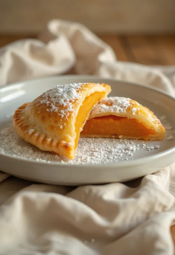 Altın kahverengi hamurda tatlı patatesli empanada, Şili Usulü Empanada de Batata