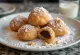 Fındık kremalı Zeppole, fındık kreması ve pudra şekeri ile İtalyan tatlısı