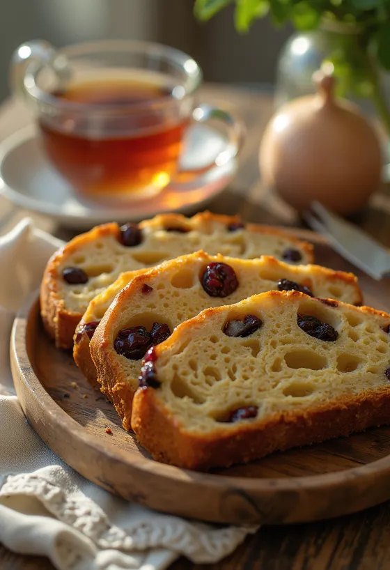 Taze pişmiş Bara Brith Galler meyveli ekmeği