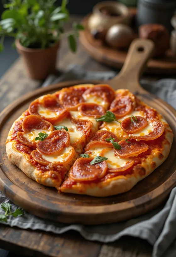 Ekstra salamlı Çift Pepperoni Pizza