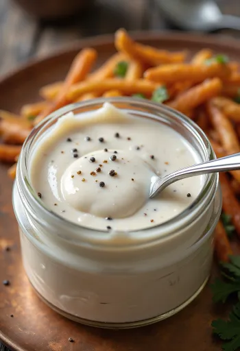 Izgara tavukla servis edilen Alabama beyaz barbekü sosu