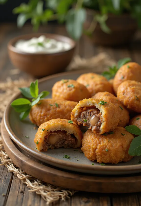 Servis edilmiş Kibbeh