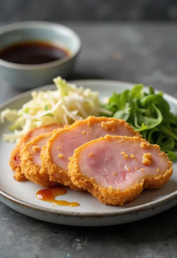 Jambon Katsu, tonkatsu soslu çıtır pane jambon dilimleri