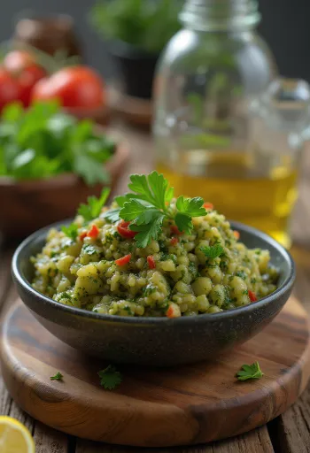 Izgara yemeklerle servis edilen Chimichurri sosu