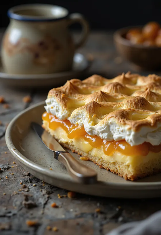 Servis edilmiş Rákóczi lor peynirli pasta