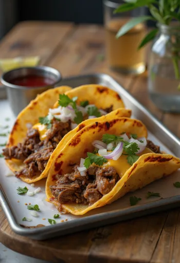 Tortillada Meksika baharatlı kuzu eti, Lamb Birria Tacos