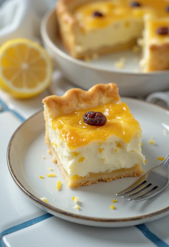 Taze lor peyniri ve kıtır hamurlu lorlu tart