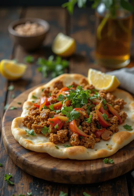 Servis edilmiş Lahmacun