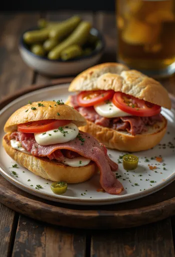 Domatesli Bauru, zengin lezzetler ve peynirle servis edilmiş