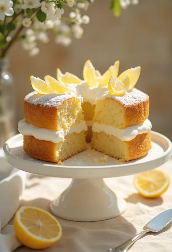 Limonlu pasta sunumu