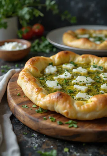 Servis edilmiş Manakish