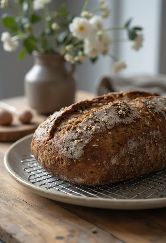 Servis edilen İskandinav Ryebread çavdar ekmeği