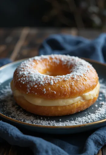 Servis edilmiş Vanilyalı Donut