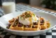 Servis edilmiş özel waffle