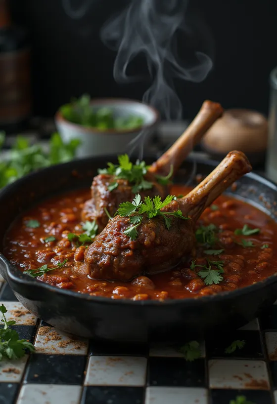 Harissa soslu kuzu incik servisi
