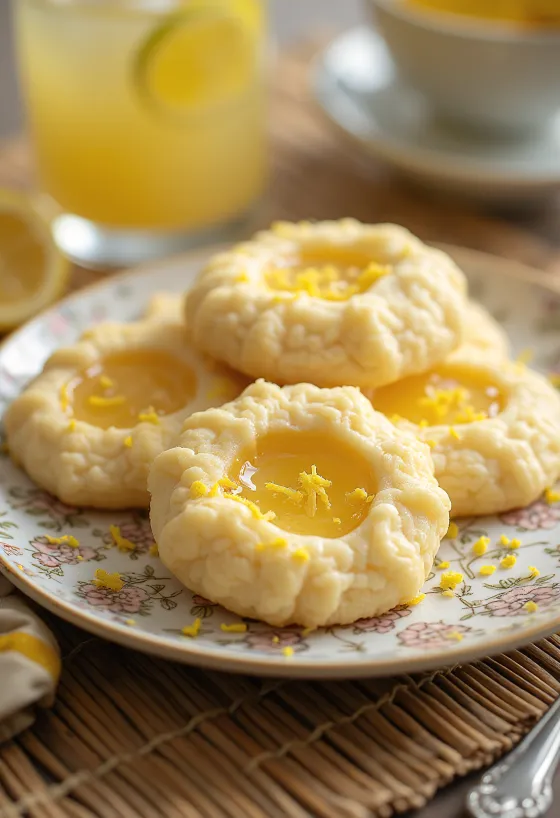 Servis edilen ballı limonlu linzer