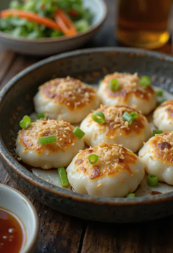 Servis edilmiş Nom Krok Kamboçya tatlısı